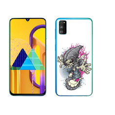 Чехол MyPads Tocco для Samsung Galaxy M23 нарисованный скелет на скейт борде