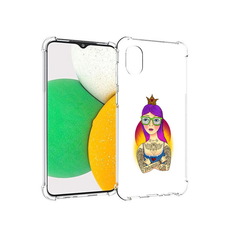 Чехол MyPads Tocco для Samsung Galaxy A03 Core девушка в татуировках с короной