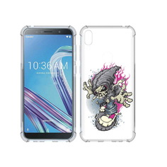 Чехол MyPads Tocco для Asus ZenFone Max Pro (ZB602KL) нарисованный скелет на скейт борде
