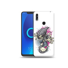 Чехол MyPads Tocco для Alcatel 5V нарисованный скелет на скейт борде