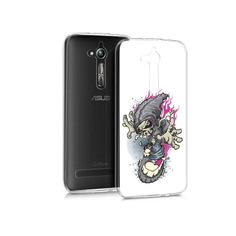 Чехол MyPads Tocco для Asus ZenFone Go (ZB500KL) нарисованный скелет на скейт борде