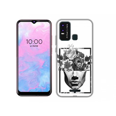 Чехол MyPads Tocco для BQ 6630L черно белая ваза в абстракции