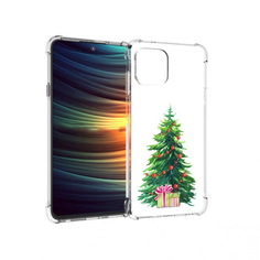 Чехол MyPads Tocco для Motorola 20 Lite Елка новогодняя с подарками акварель