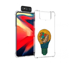Чехол MyPads Tocco для Asus Zenfone 8 Flip кит в лампочке с парусами