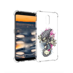 Чехол MyPads Tocco для Nokia C2 нарисованный скелет на скейт борде (PT227055.113.512)