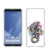 Чехол MyPads Tocco для Google Pixel 3 нарисованный скелет на скейт борде