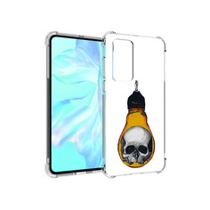 Чехол MyPads Tocco для Huawei P40 череп в лампочке