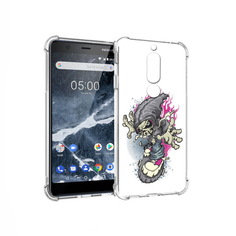 Чехол MyPads Tocco для Nokia 5.1 нарисованный скелет на скейт борде (PT114144.121.512)