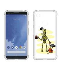 Чехол MyPads Tocco для Google Pixel 3 прикольный робот