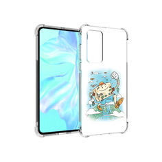 Чехол MyPads Tocco для Huawei P40 Счастливый чемодан