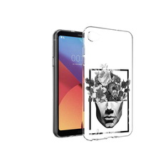 Чехол MyPads Tocco для LG G6 mini черно белая ваза в абстракции