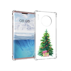 Чехол MyPads Tocco для Huawei Mate 30 Pro Елка новогодняя с подарками акварель
