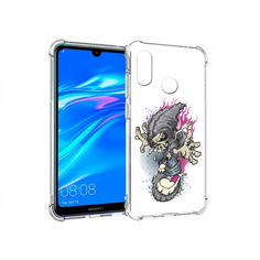Чехол MyPads Tocco для Huawei Y9 нарисованный скелет на скейт борде (PT227091.35.512)