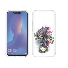 Чехол MyPads Tocco для Huawei Mate 20 Lite нарисованный скелет на скейт борде