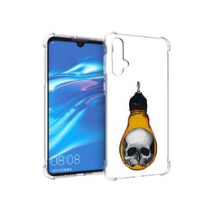 Чехол MyPads Tocco для Huawei Nova 5 череп в лампочке