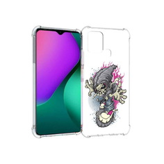 Чехол MyPads Tocco для Infinix Hot 10 Play нарисованный скелет на скейт борде