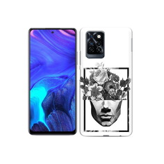 Чехол MyPads Tocco для Infinix Note 10 Pro черно белая ваза в абстракции