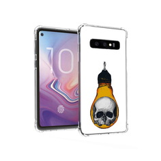 Чехол MyPads Tocco для Samsung Galaxy S10 череп в лампочке (PT125897.498.676)
