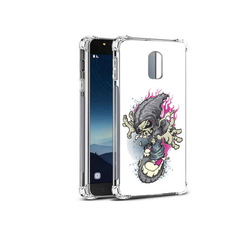 Чехол MyPads Tocco для Samsung Galaxy C8 нарисованный скелет на скейт борде