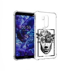 Чехол MyPads Tocco для Nokia X7 черно белая ваза в абстракции (PT123767.122.678)