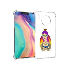 Чехол MyPads Tocco для Huawei Mate 30 девушка в татуировках с короной