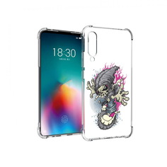 Чехол MyPads Tocco для Meizu 16T нарисованный скелет на скейт борде (PT144619.90.512)