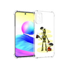 Чехол MyPads Tocco для Xiaomi Poco M3 Pro прикольный робот