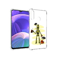 Чехол MyPads Tocco для Samsung Galaxy A20s прикольный робот (PT139755.554.557)