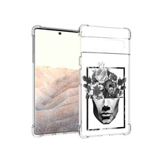 Чехол MyPads Tocco для Google Pixel 6 Pro черно белая ваза в абстракции