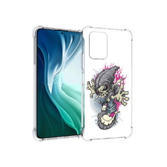 Чехол MyPads Tocco для Xiaomi Redmi Note 10 Pro 5G нарисованный скелет на скейт борде