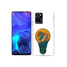 Чехол MyPads Tocco для Infinix Note 10 Pro кит в лампочке с парусами
