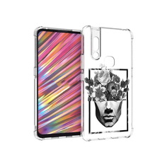 Чехол MyPads Tocco для Vivo V15 черно белая ваза в абстракции (PT127905.397.678)