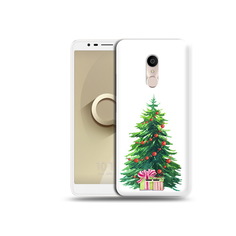 Чехол MyPads Tocco для Alcatel 3C 5026D Елка новогодняя с подарками акварель