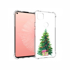 Чехол MyPads Tocco для Google Pixel 4A Елка новогодняя с подарками акварель