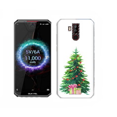 Чехол MyPads Tocco для Oukitel K13 Pro Елка новогодняя с подарками акварель