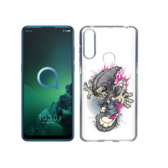 Чехол MyPads Tocco для Alcatel 3X нарисованный скелет на скейт борде (PT227136.670.512)