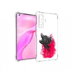 Чехол MyPads Tocco для Vivo X50 медведь в дымке (PT226969.391.463)