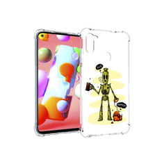 Чехол MyPads Tocco для Samsung Galaxy M11 прикольный робот (PT147121.487.557)