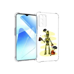 Чехол MyPads Tocco для Infinix Zero X Pro прикольный робот