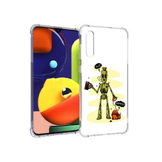Чехол MyPads Tocco для Samsung Galaxy A70 прикольный робот (PT128584.546.557)