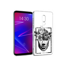 Чехол MyPads Tocco для Meizu 16 черно белая ваза в абстракции (PT121074.83.678)