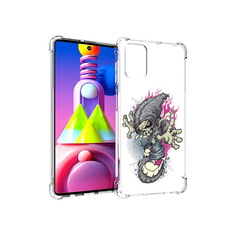 Чехол MyPads Tocco для Samsung Galaxy M51 нарисованный скелет на скейт борде