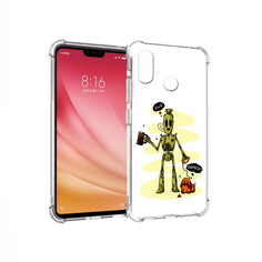 Чехол MyPads Tocco для Xiaomi Mi 8 прикольный робот (PT110454.314.557)