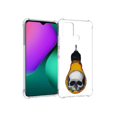 Чехол MyPads Tocco для Infinix Hot 10 Play череп в лампочке