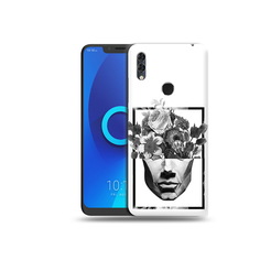 Чехол MyPads Tocco для Alcatel 5V черно белая ваза в абстракции