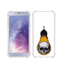 Чехол MyPads Tocco для Samsung Galaxy J4 (2018) череп в лампочке