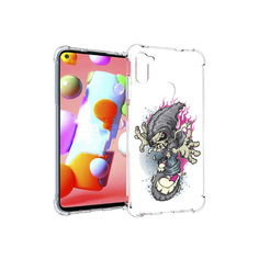 Чехол MyPads Tocco для Samsung Galaxy M11 нарисованный скелет на скейт борде