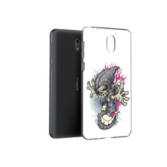 Чехол MyPads Tocco для Nokia 6 нарисованный скелет на скейт борде (PT60992.93.512)