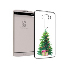 Чехол MyPads Tocco для LG V10 Елка новогодняя с подарками акварель (PT25325.78.78)