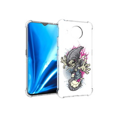 Чехол MyPads Tocco для Nokia 5.4 нарисованный скелет на скейт борде (PT156621.100.512)